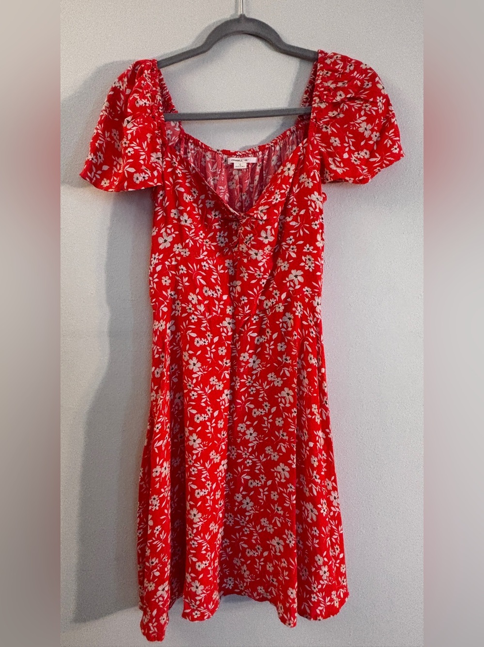O’Neil Red Floral Short-Sleeve Dress